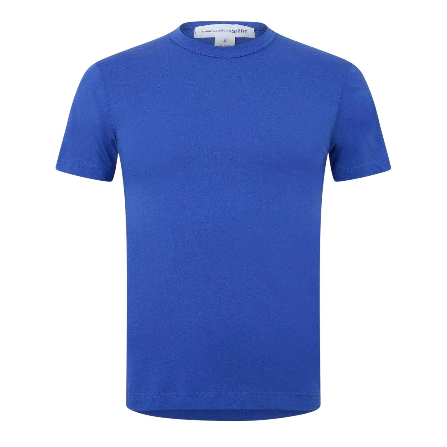 Blue - Front - Comme des Garçons Mens Plain Cotton Oversized T-Shirt