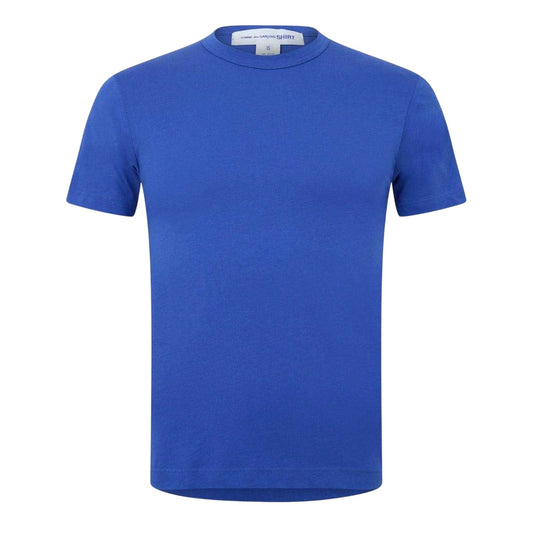 Blue - Front - Comme des Garçons Mens Plain Cotton Oversized T-Shirt