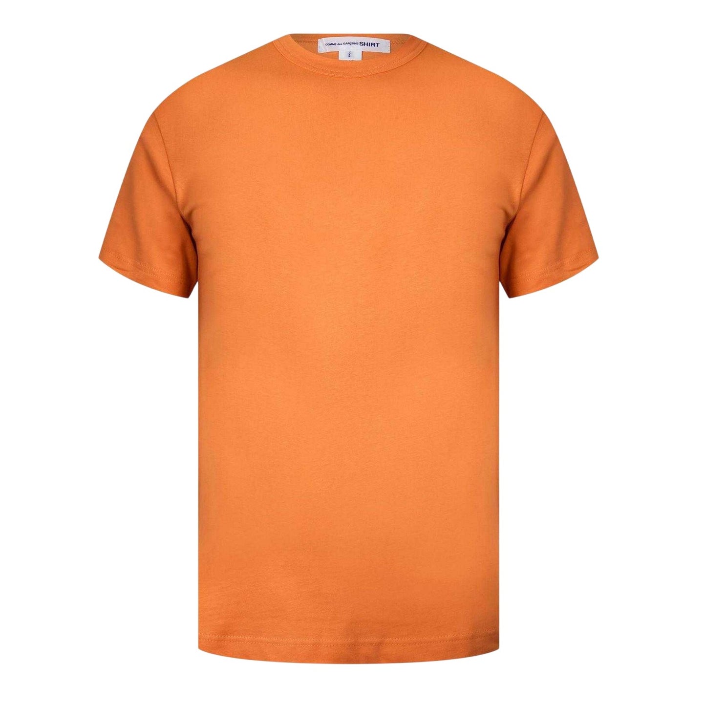 Orange - Front - Comme des Garçons Mens Plain Cotton Oversized T-Shirt
