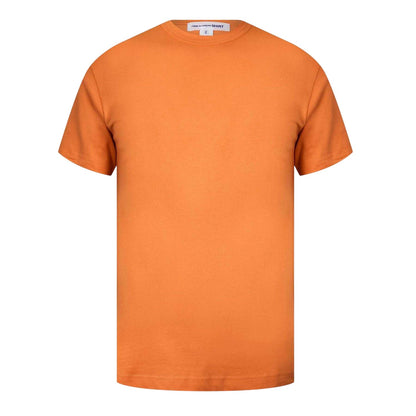 Orange - Front - Comme des Garçons Mens Plain Cotton Oversized T-Shirt