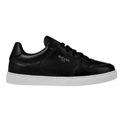 Black - Lifestyle - Mallet Childrens-Kids Leather Flat Trainers