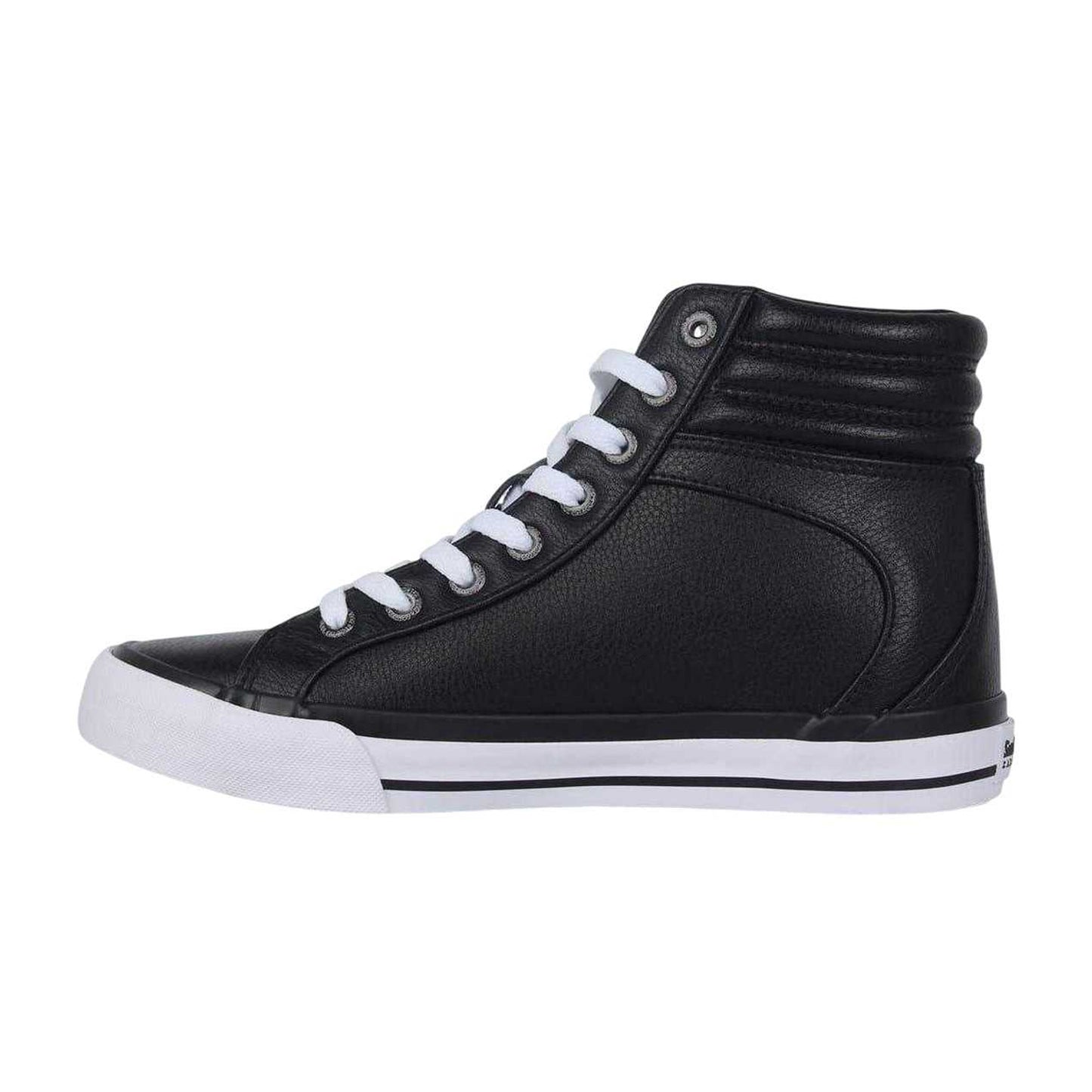 Black-White - Side - SoulCal Womens-Ladies Asti High Top Trainers