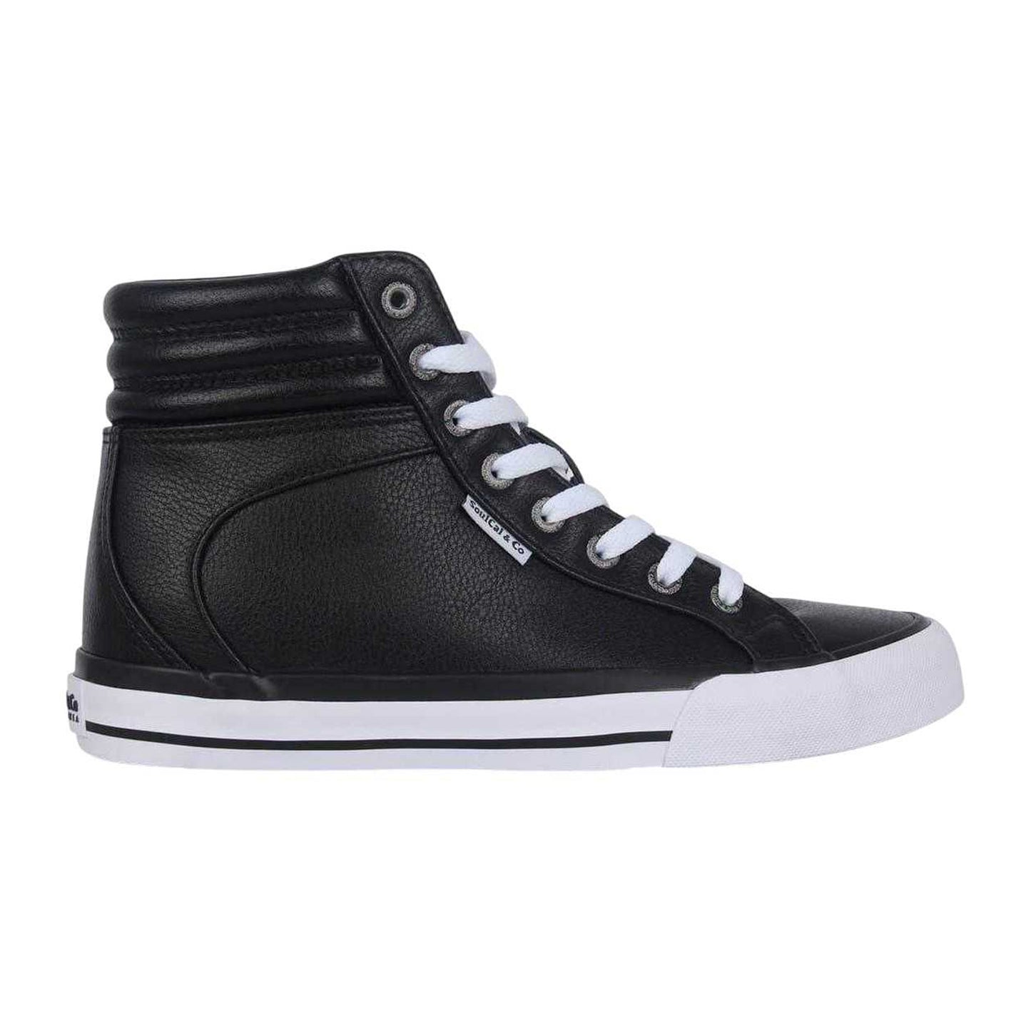 Black-White - Lifestyle - SoulCal Womens-Ladies Asti High Top Trainers