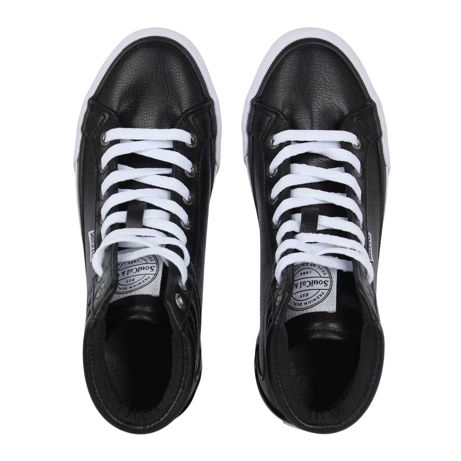Black-White - Pack Shot - SoulCal Womens-Ladies Asti High Top Trainers