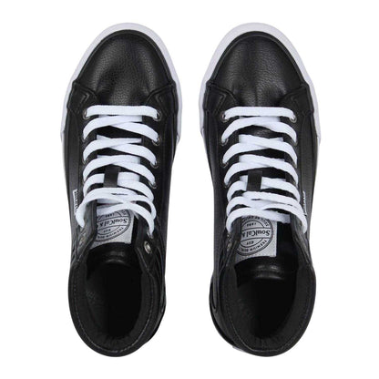 Black-White - Pack Shot - SoulCal Womens-Ladies Asti High Top Trainers