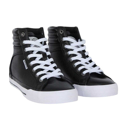 Black-White - Front - SoulCal Womens-Ladies Asti High Top Trainers