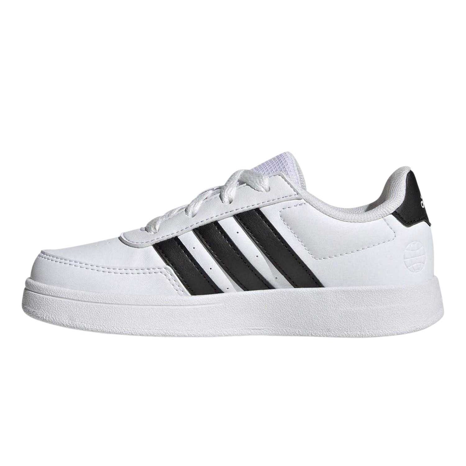 White-Black - Side - Adidas Childrens-Kids Breaknet 2.0 Trainers