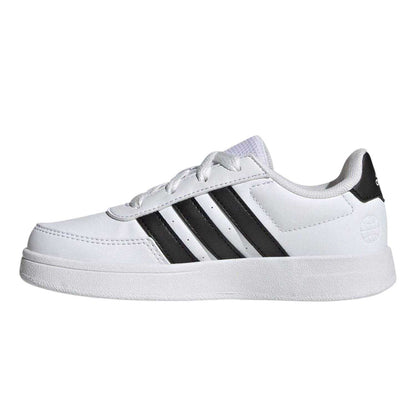 White-Black - Side - Adidas Childrens-Kids Breaknet 2.0 Trainers