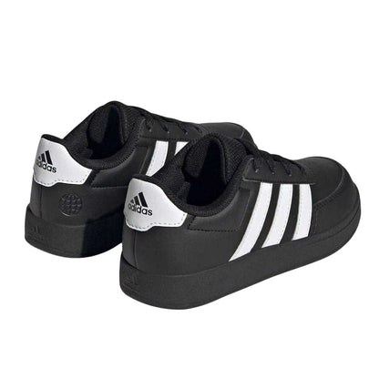 Black-Snow - Back - Adidas Childrens-Kids Breaknet 2.0 Flat Trainers