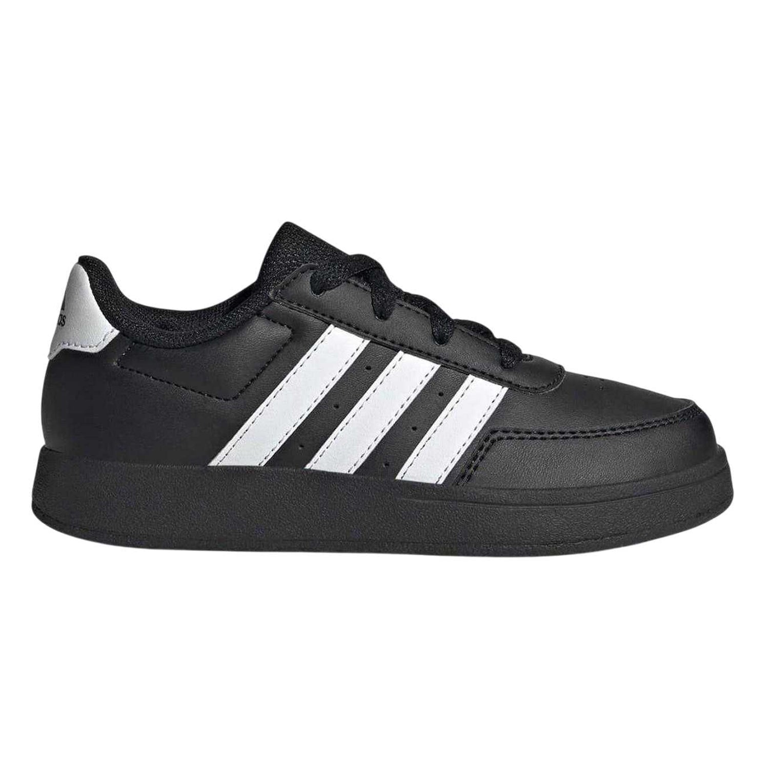 Black-Snow - Front - Adidas Childrens-Kids Breaknet 2.0 Flat Trainers