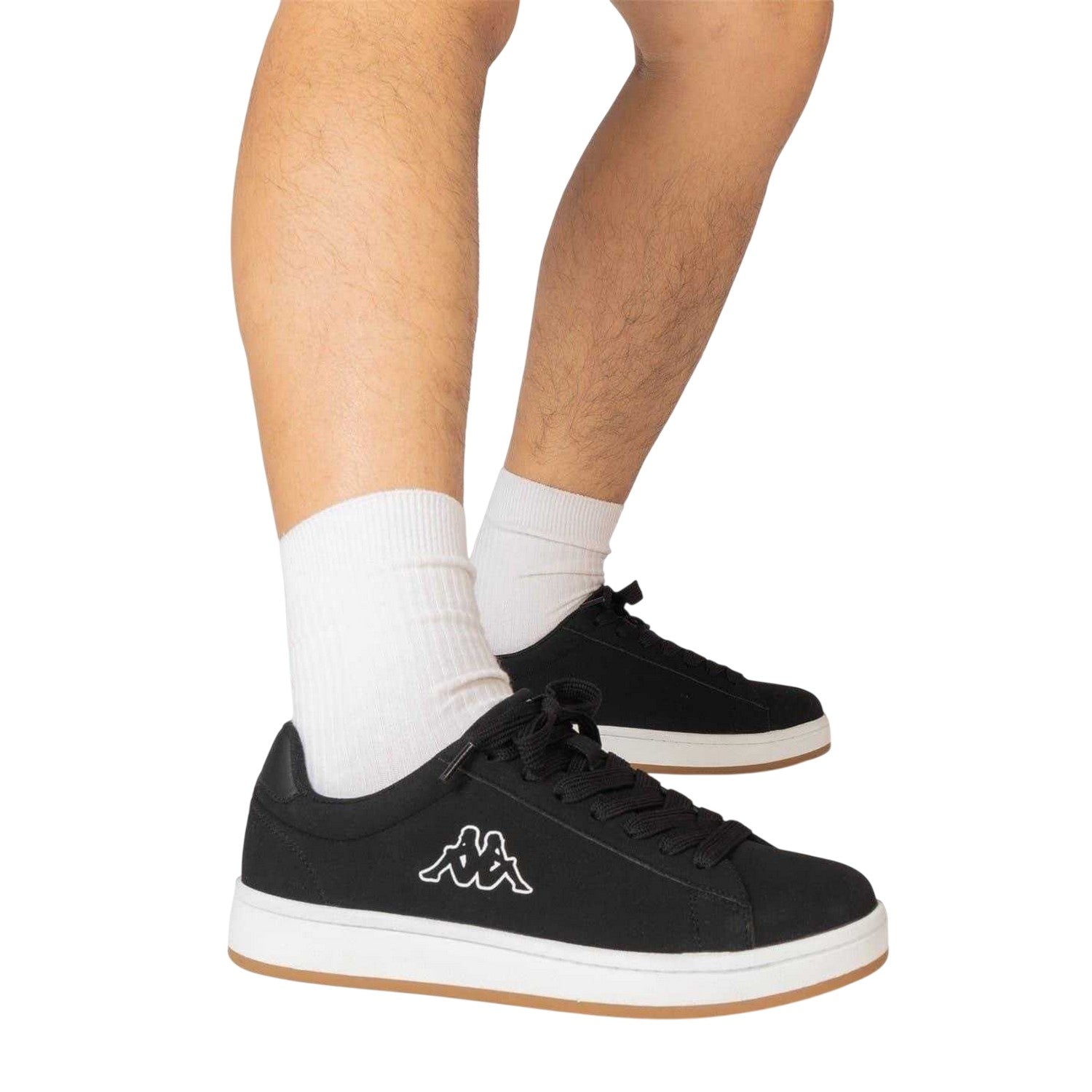 Black-White - Side - Kappa Mens Caccamo Flat Trainers