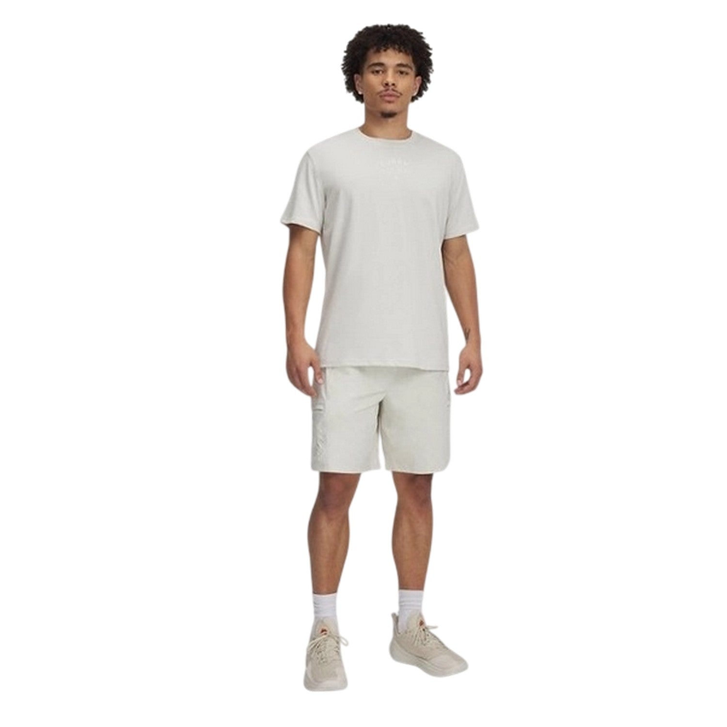 White - Side - Under Armour Mens Curry Logo Regular T-Shirt