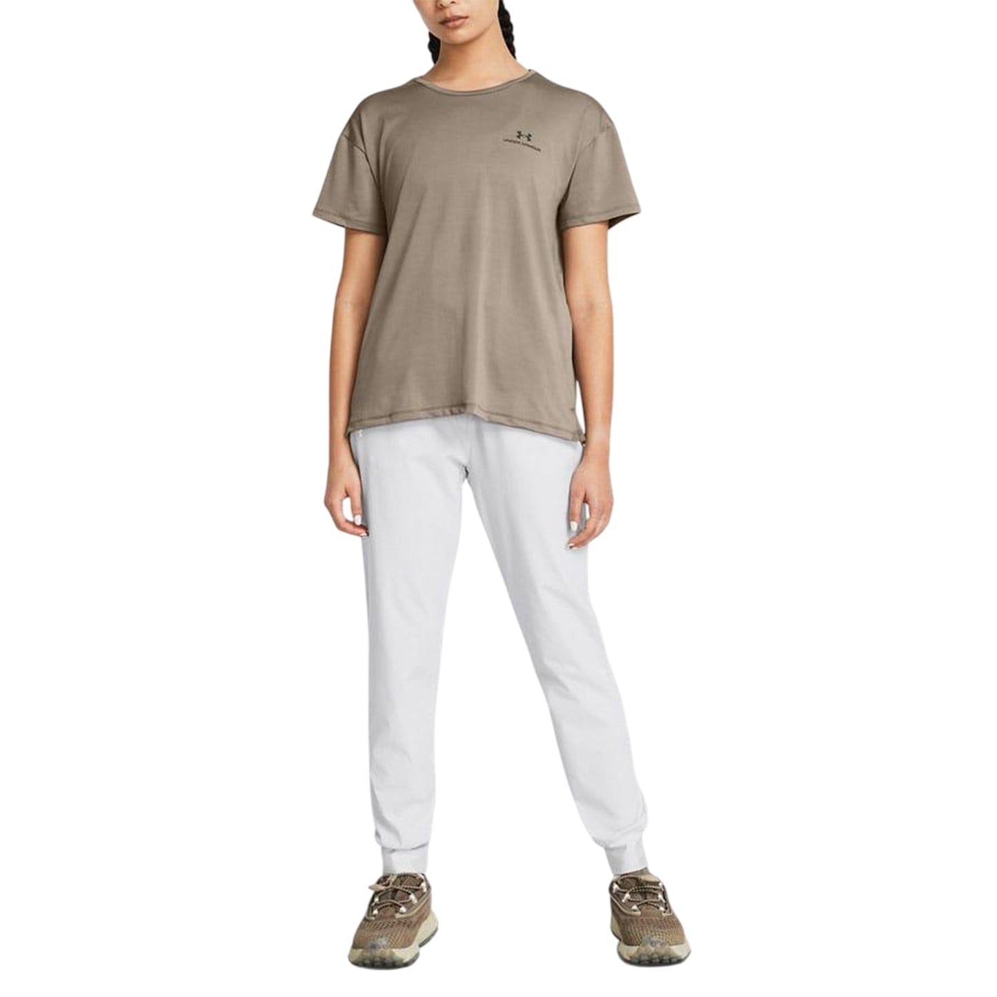 Grey - Lifestyle - Under Armour Womens-Ladies Rival Woven High Rise Trousers