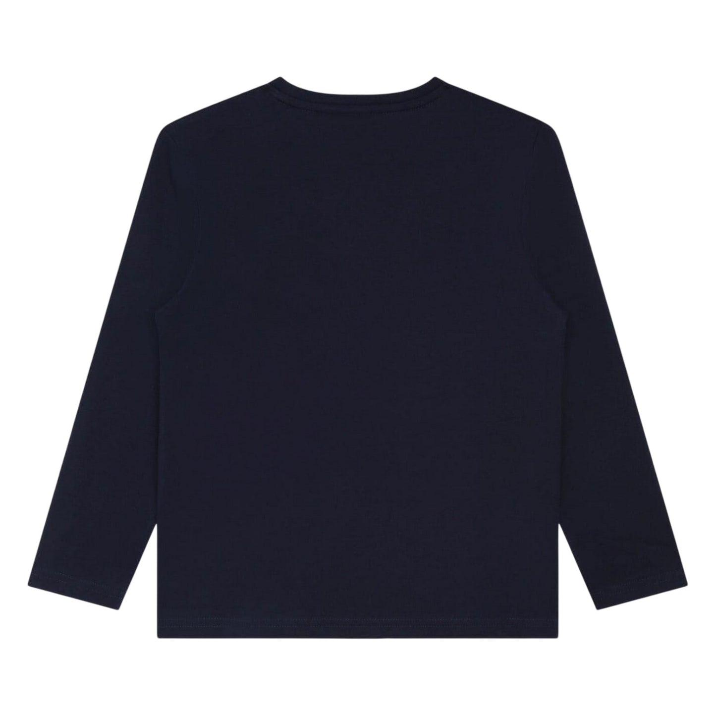 Navy - Back - Boss Boys Logo Long-Sleeved T-Shirt