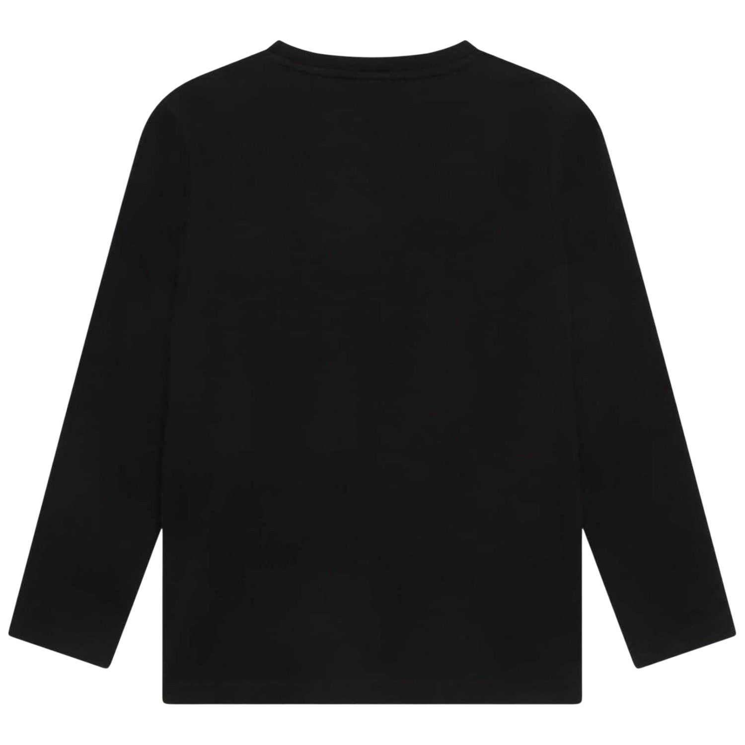 Black - Back - Boss Boys Logo Long-Sleeved T-Shirt
