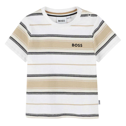 Sand - Front - Boss Baby Striped Regular T-Shirt