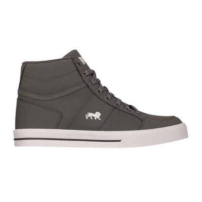 Grey-White - Front - Lonsdale Childrens-Kids Canons Leather Flat Trainers