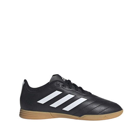 Black-White - Side - Adidas Boys Goletto VIII Indoor Court Trainers