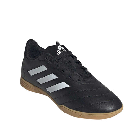 Black-White - Front - Adidas Boys Goletto VIII Indoor Court Trainers