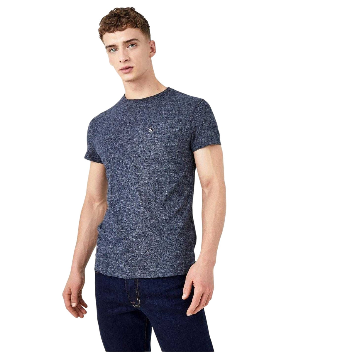 Navy - Front - Jack Wills Mens Ayleford Logo Chest Pocket T-Shirt