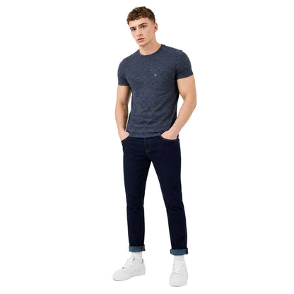 Navy - Side - Jack Wills Mens Ayleford Logo Chest Pocket T-Shirt