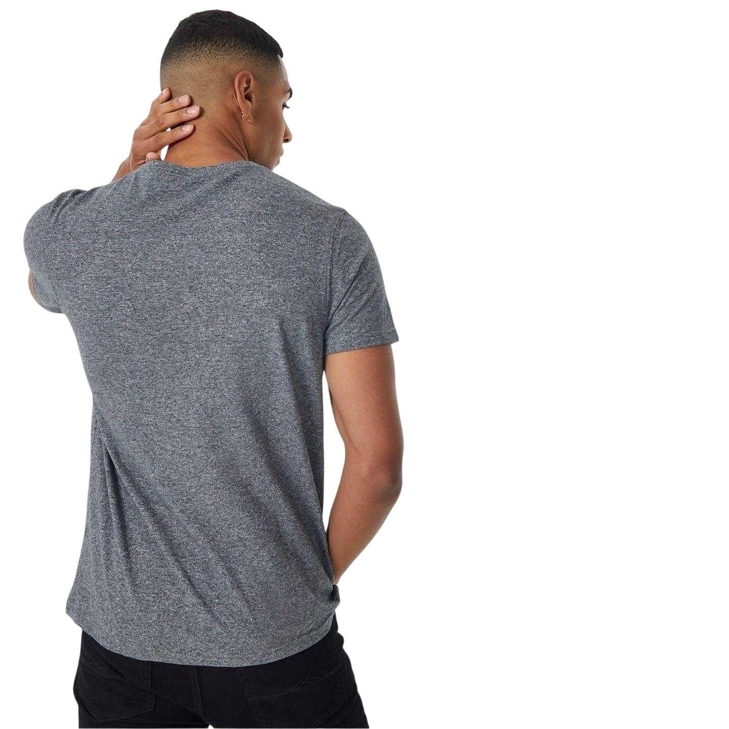 Black - Back - Jack Wills Mens Ayleford Logo Chest Pocket T-Shirt