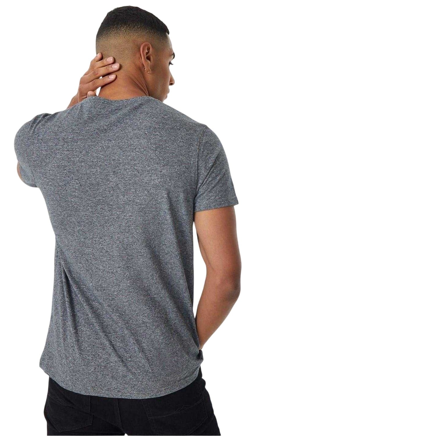 Black - Back - Jack Wills Mens Ayleford Logo Chest Pocket T-Shirt