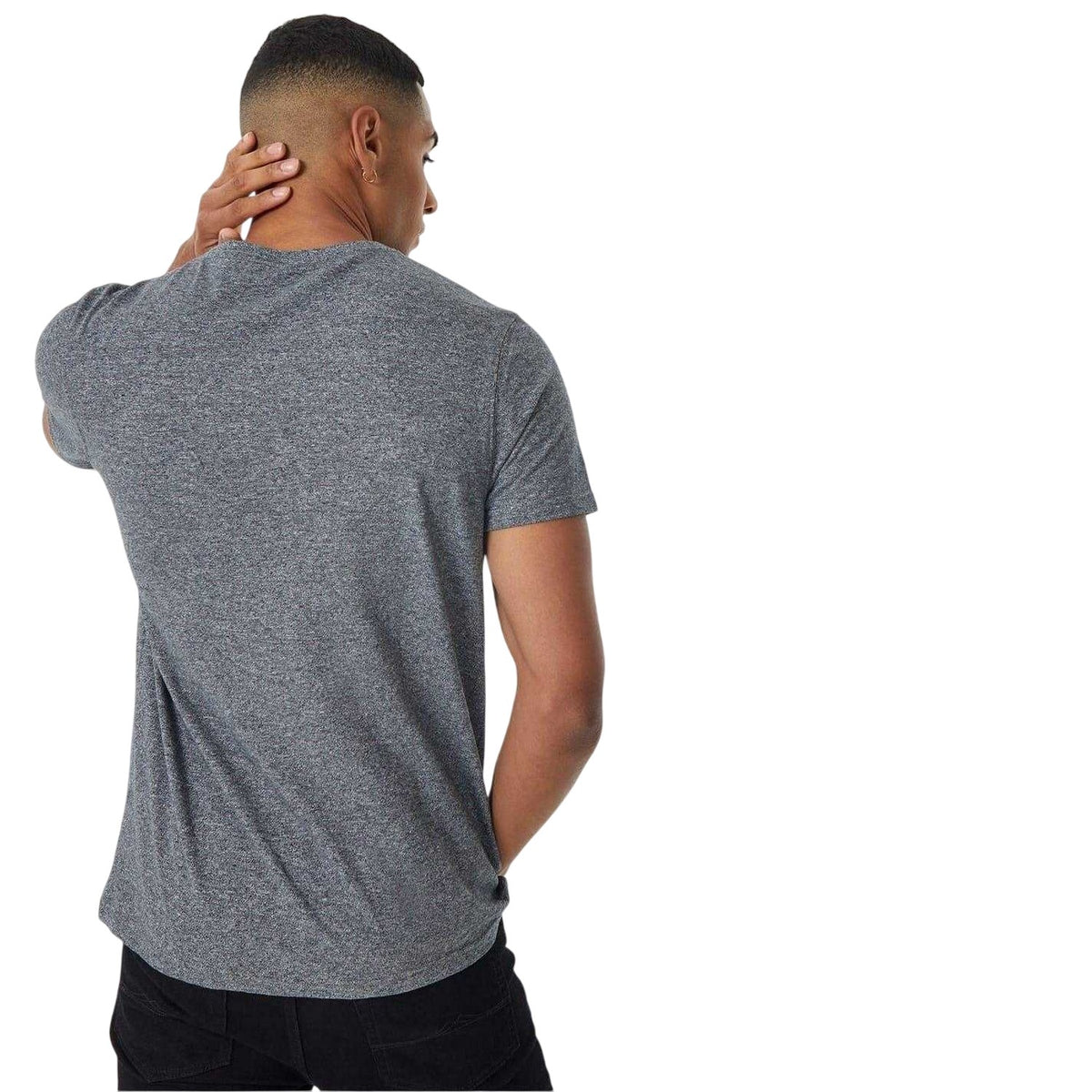 Black - Back - Jack Wills Mens Ayleford Logo Chest Pocket T-Shirt