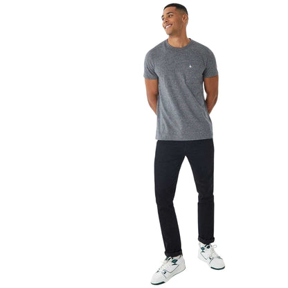 Black - Side - Jack Wills Mens Ayleford Logo Chest Pocket T-Shirt