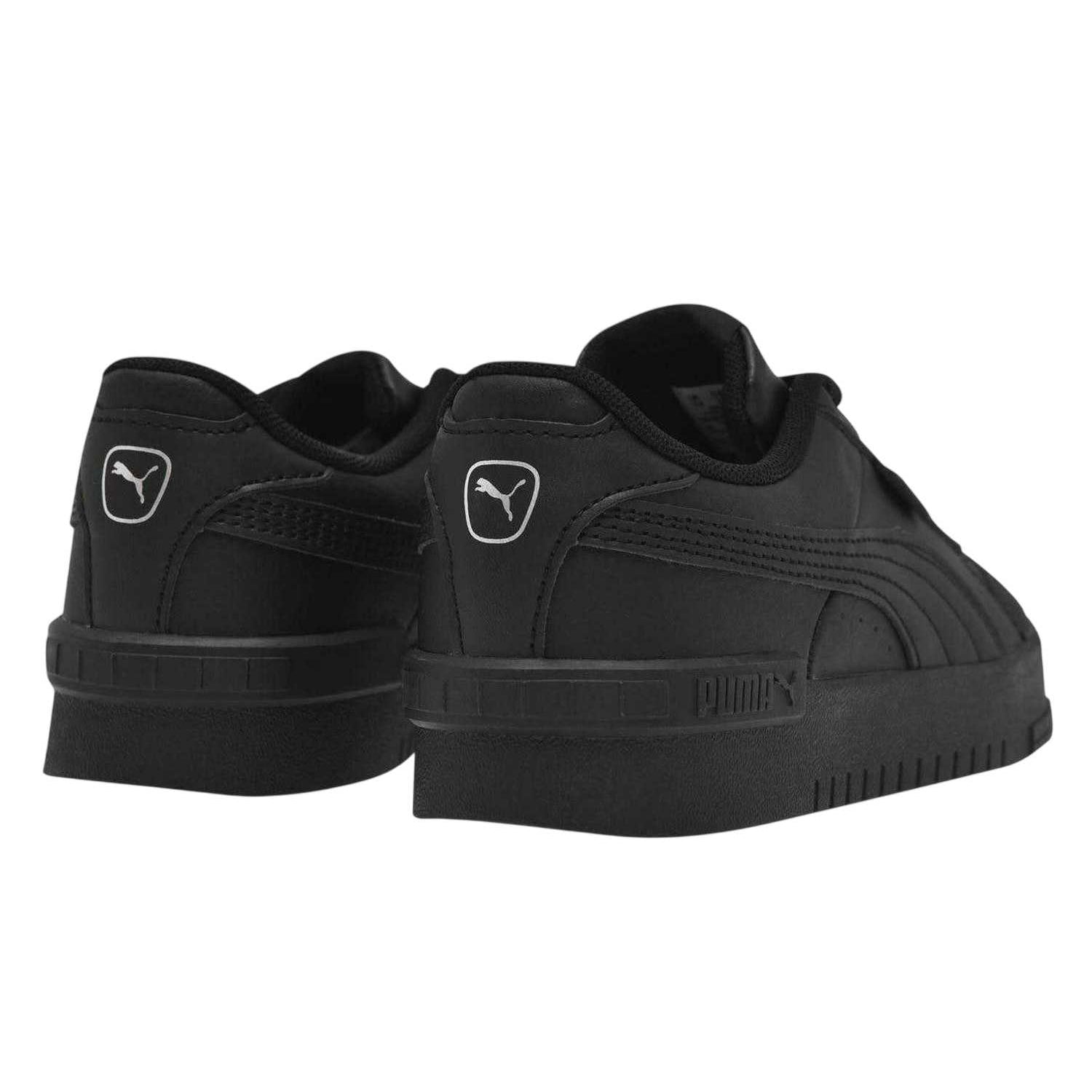 Black - Back - Puma Girls Jada Platform Court Trainers