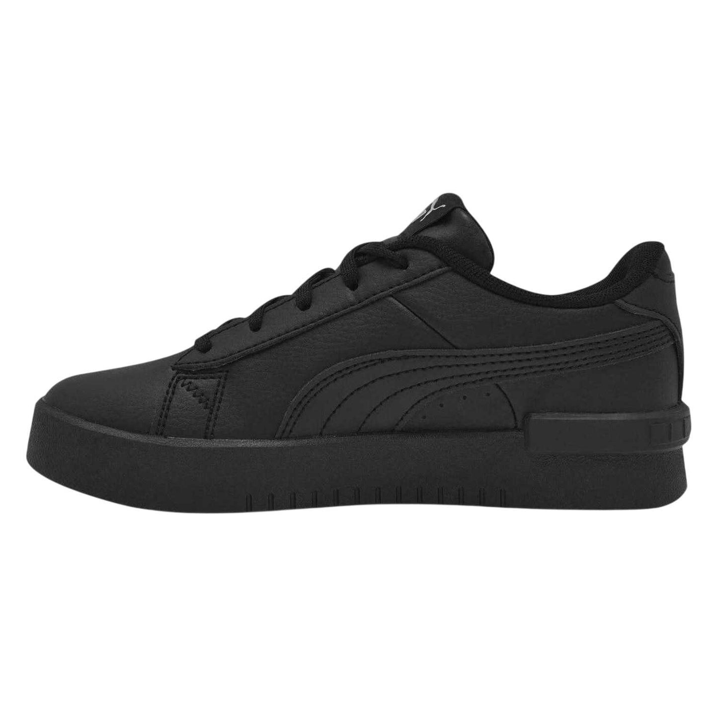 Black - Side - Puma Girls Jada Platform Court Trainers