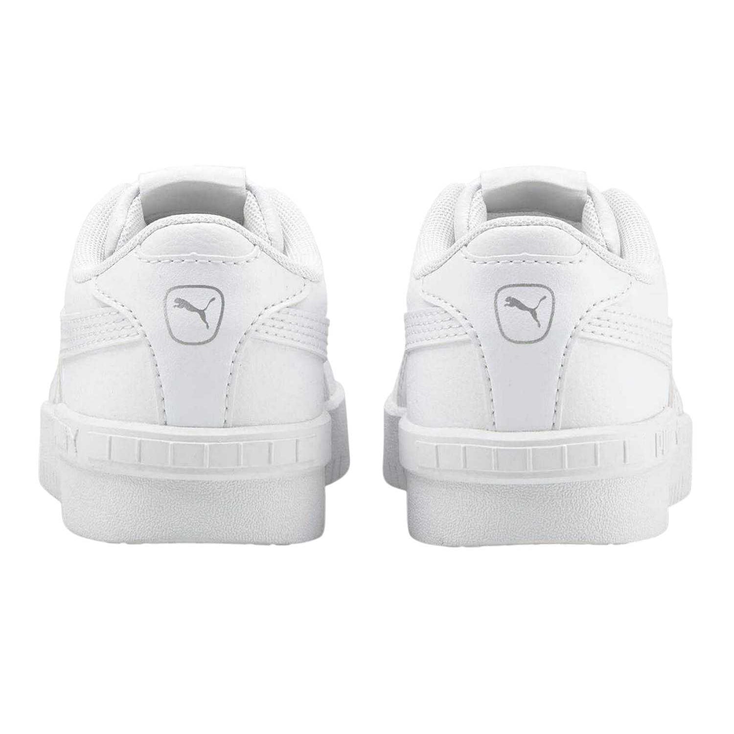 White - Back - Puma Girls Jada Platform Court Trainers