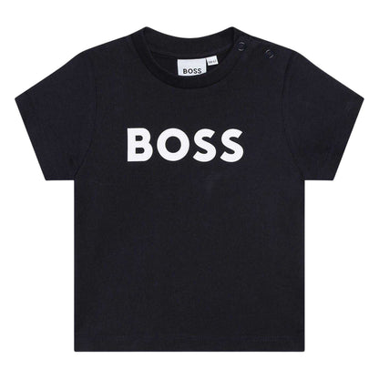 Navy - Front - Boss Baby Large Logo T-Shirt