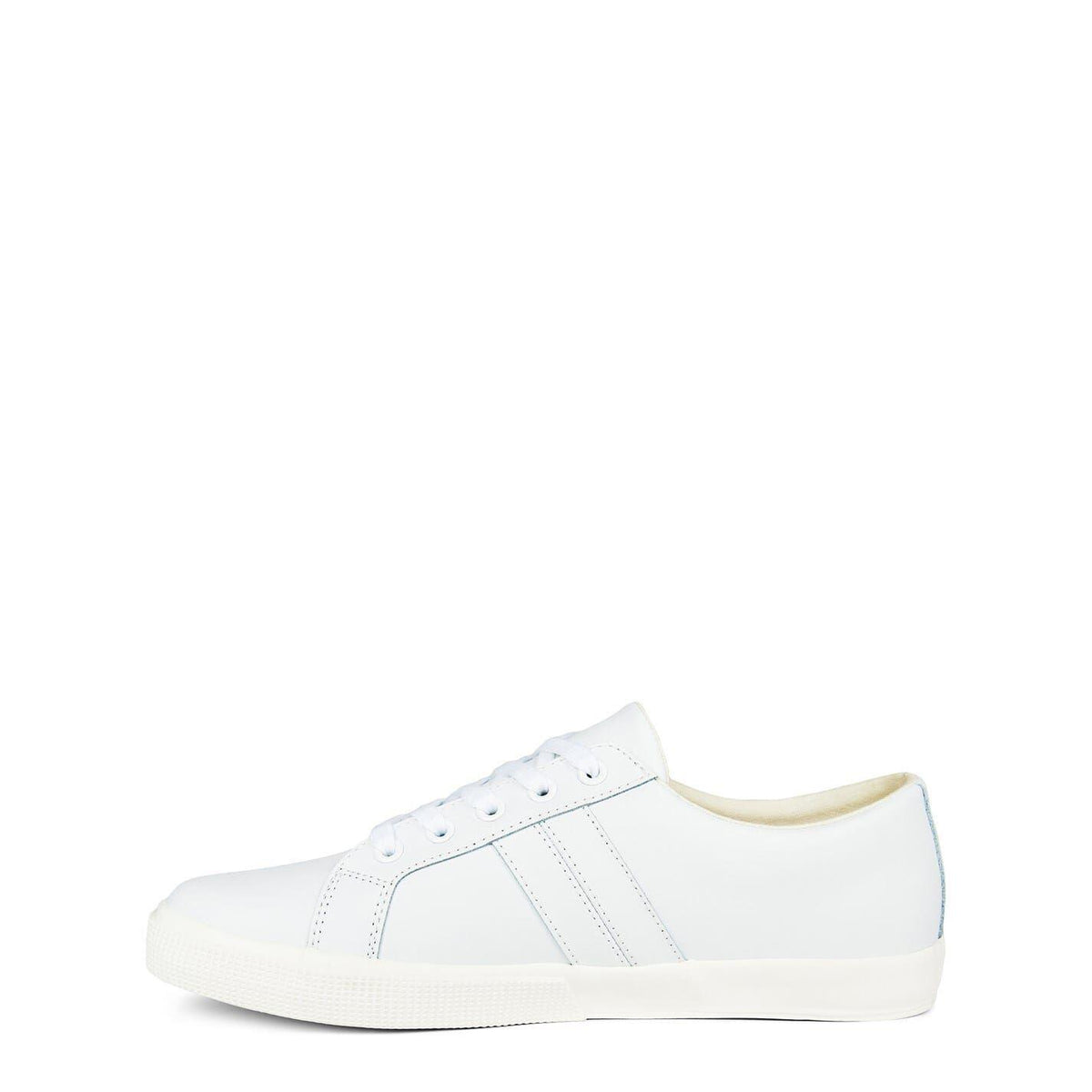 White - Side - Ralph Lauren Womens-Ladies Janson Flat Trainers
