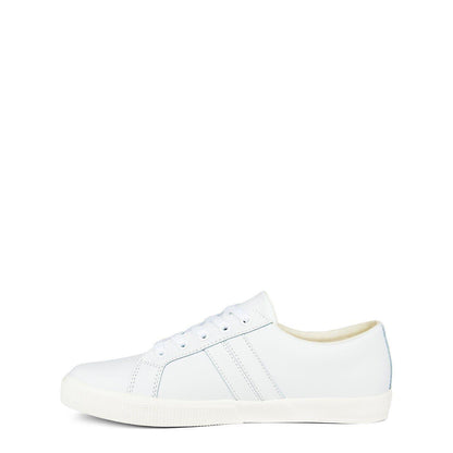 White - Side - Ralph Lauren Womens-Ladies Janson Flat Trainers