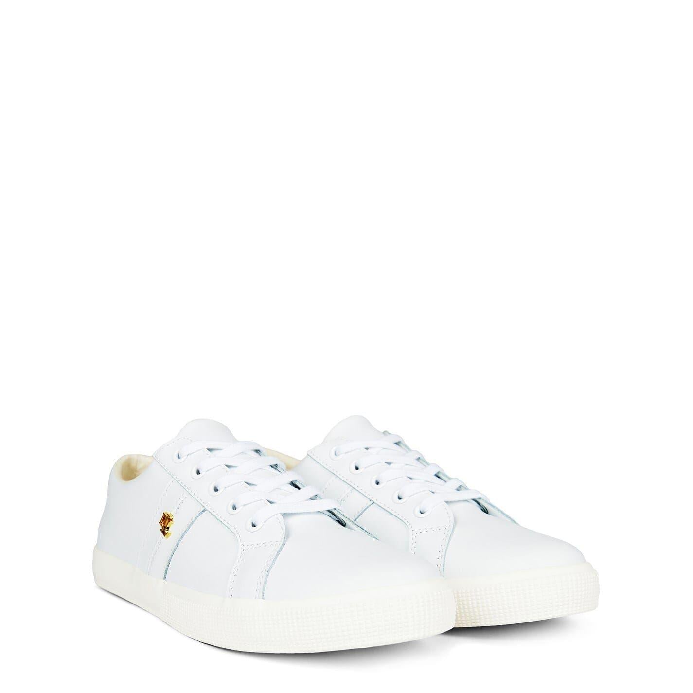 White - Lifestyle - Ralph Lauren Womens-Ladies Janson Flat Trainers