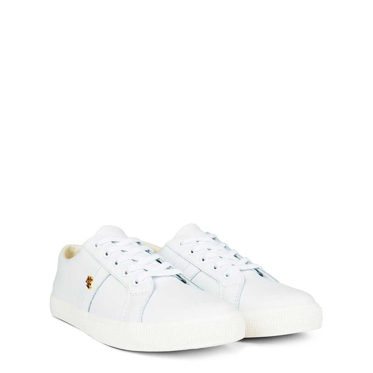 White - Lifestyle - Ralph Lauren Womens-Ladies Janson Flat Trainers