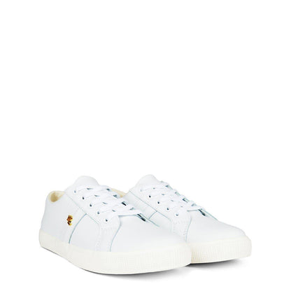 White - Lifestyle - Ralph Lauren Womens-Ladies Janson Flat Trainers