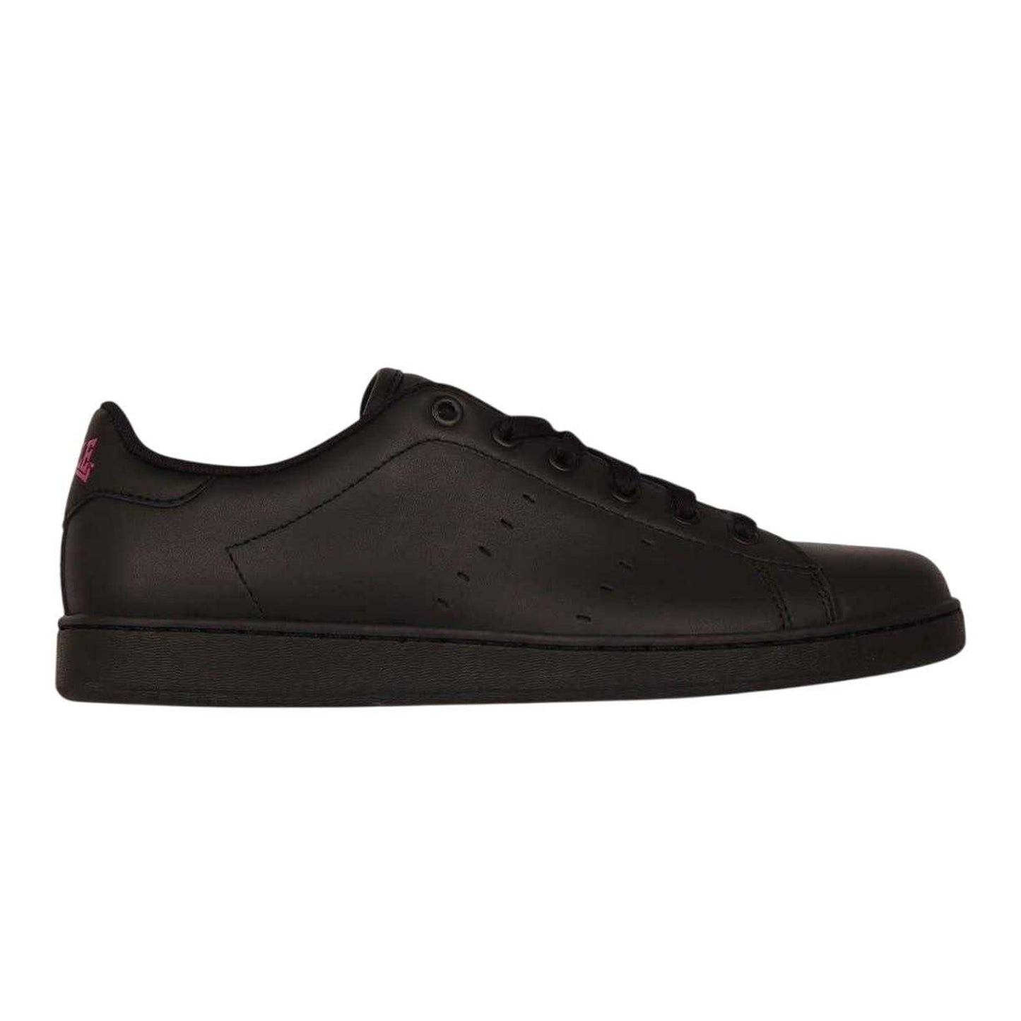 Black-Cerise - Lifestyle - Lonsdale Womens-Ladies Leyton Leather Trainers