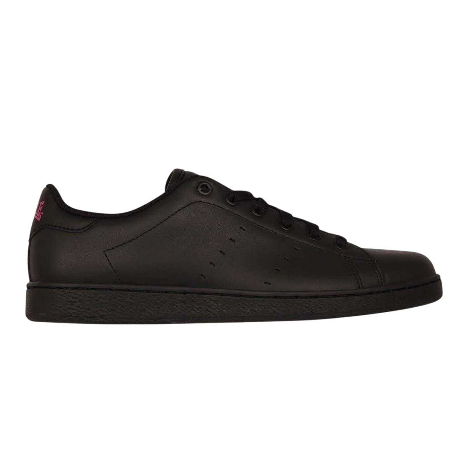 Black-Cerise - Lifestyle - Lonsdale Womens-Ladies Leyton Leather Trainers