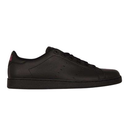 Black-Cerise - Lifestyle - Lonsdale Womens-Ladies Leyton Leather Trainers