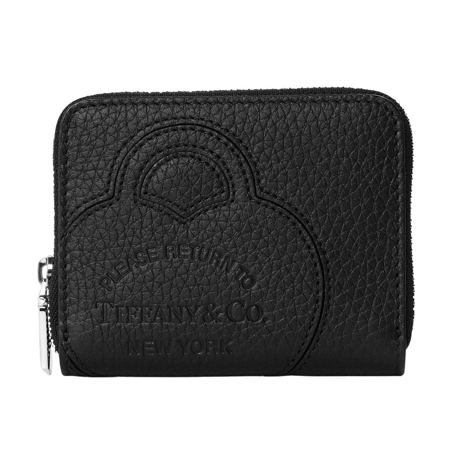 Black - Front - Tiffany & Co Womens-Ladies Leather Wallet