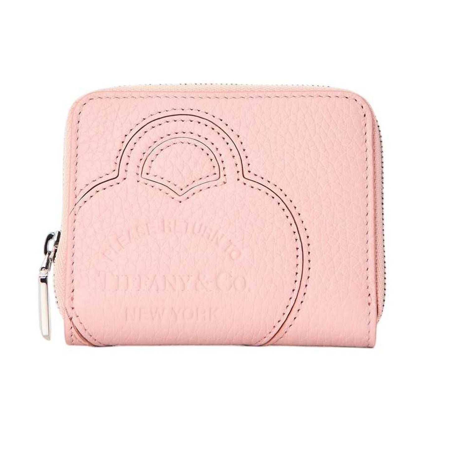 Blush - Front - Tiffany & Co Womens-Ladies Leather Wallet