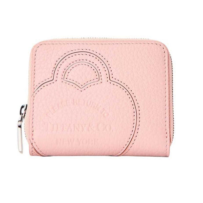 Blush - Front - Tiffany & Co Womens-Ladies Leather Wallet
