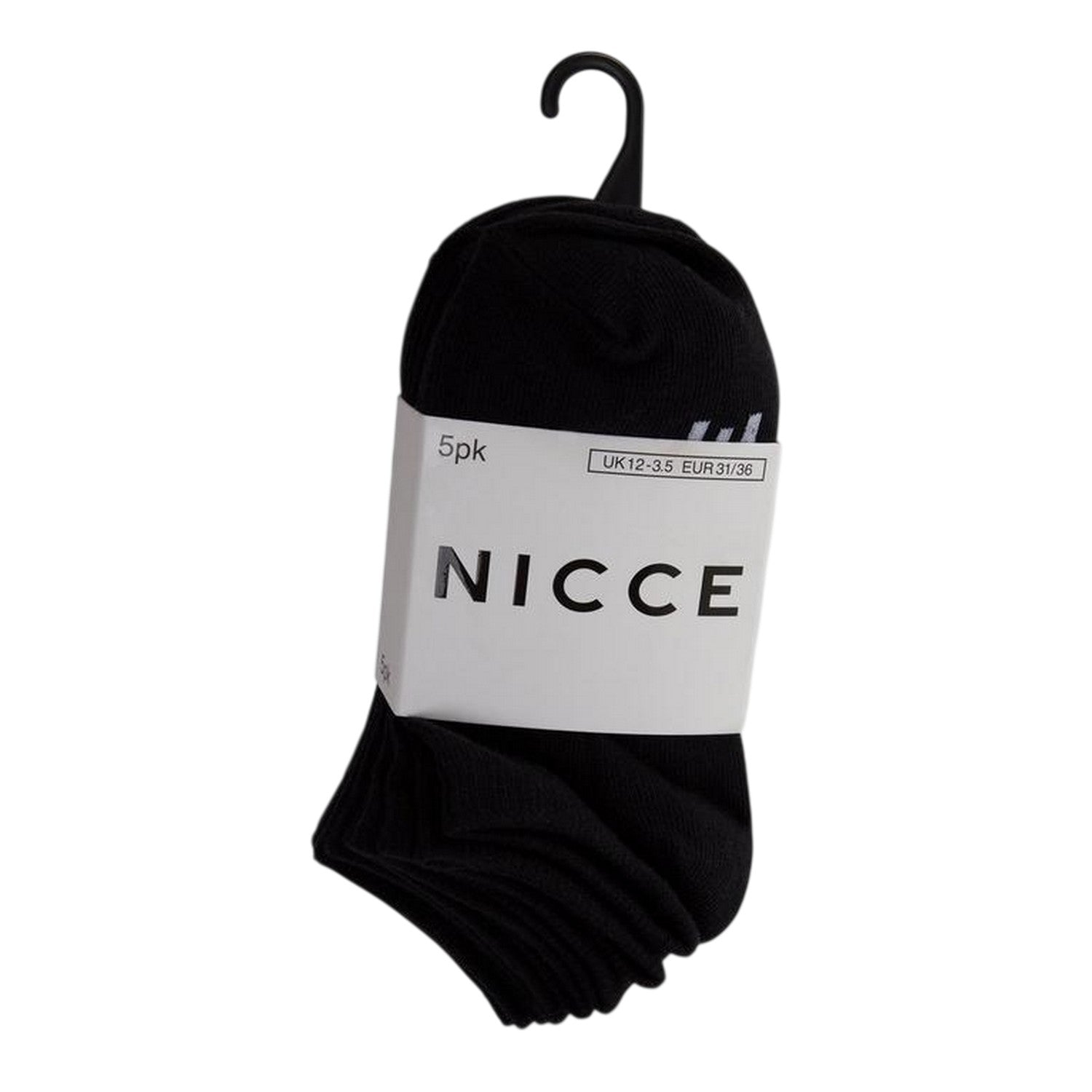 Multicoloured - Front - Nicce Childrens-Kids Welles Logo No-Show Socks (Pack of 5)