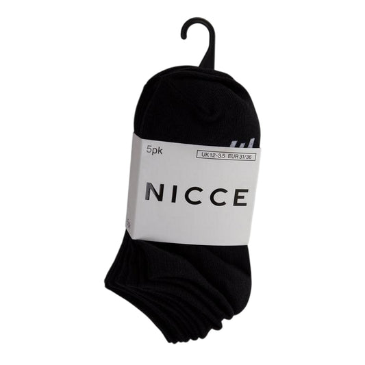 Multicoloured - Front - Nicce Childrens-Kids Welles Logo No-Show Socks (Pack of 5)