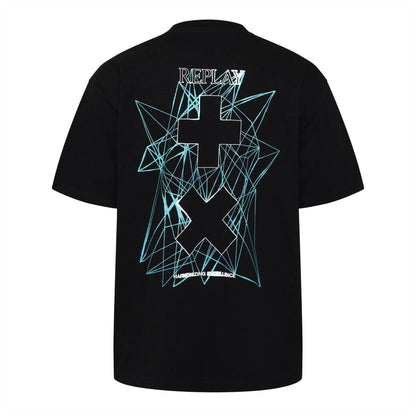 Black - Back - Replay Mens Martin Garrix Logo Oversized T-Shirt