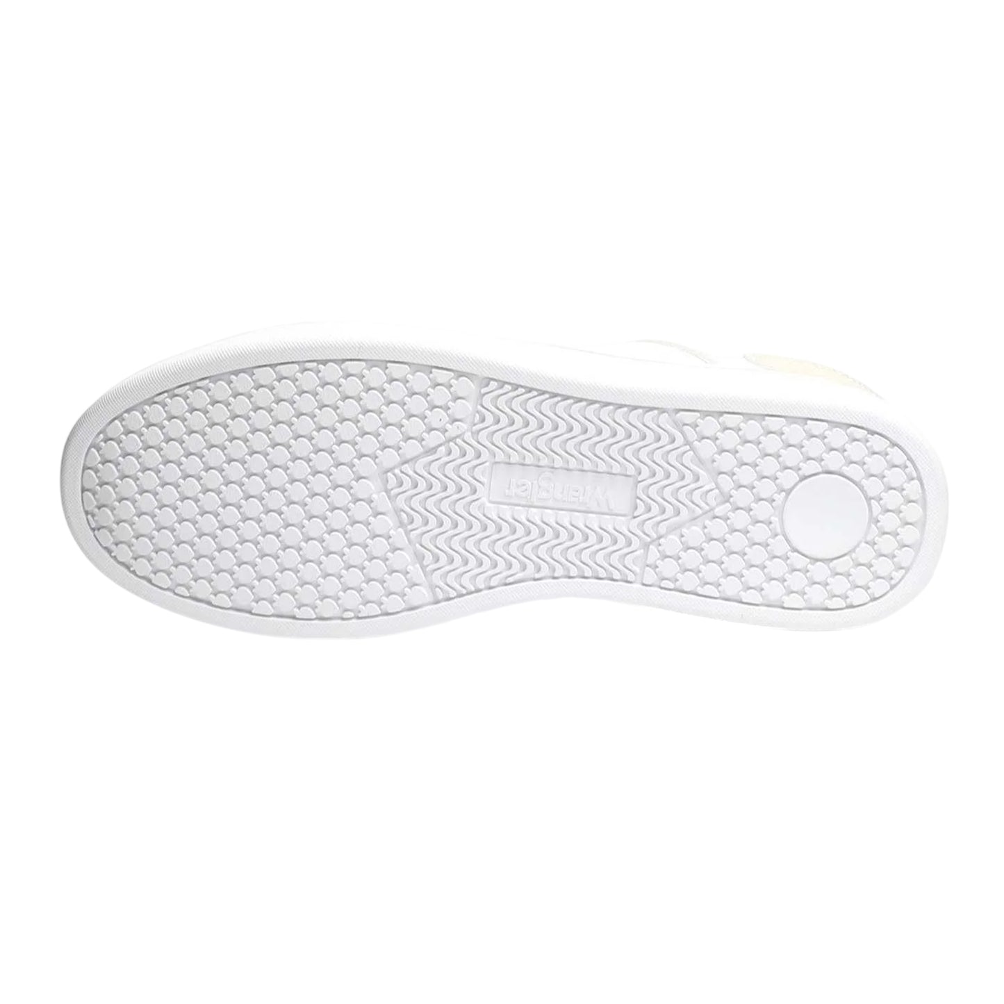 White - Side - Wrangler Mens Kit Leather Flat Trainers
