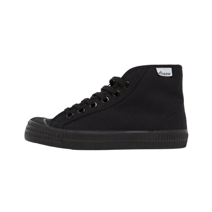 Black - Side - Novesta Womens-Ladies Star Dribble Classic Trainers