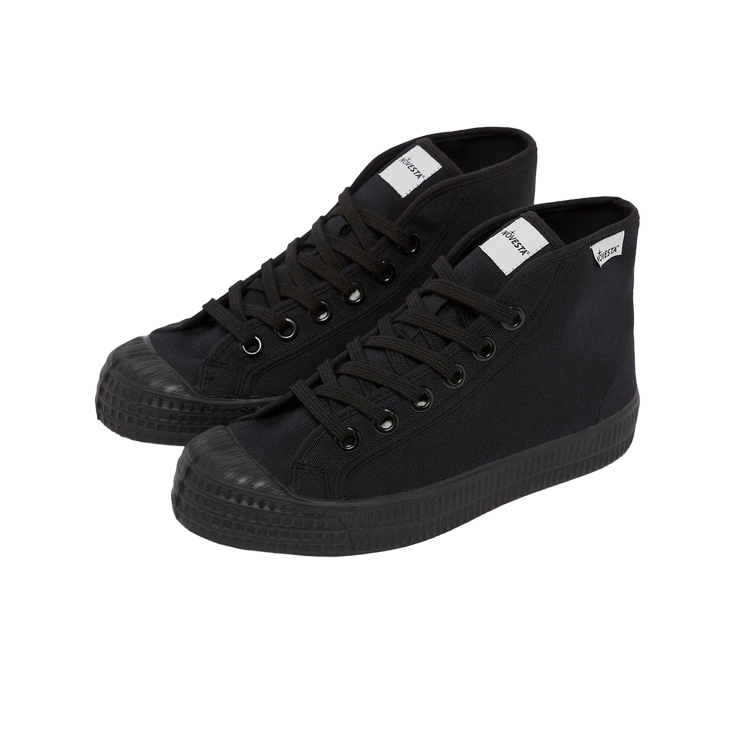 Black - Front - Novesta Womens-Ladies Star Dribble Classic Trainers